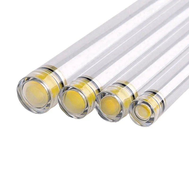 

10Pack Naxilai 20x19mm Plastic Round Tubing with Caps Clear Storage Tube Packaging Rigid Round Pipe