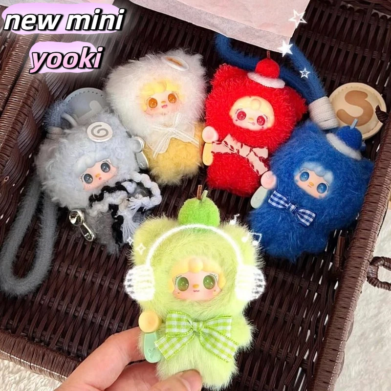 new Yooki phone strap Mini Plush Blind Box Trendy Collectible Toy Plush Doll Bag Pendant Decorative Ornament Gift Toy Collectors
