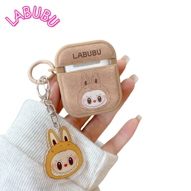 เคสหูฟัง Labubu ใหม่เหมาะสําหรับเคสป้องกันการ์ตูน Apple Airpods 4 Airpods1/2 ฝาครอบหูฟังรุ่นที่ 2 Pro2