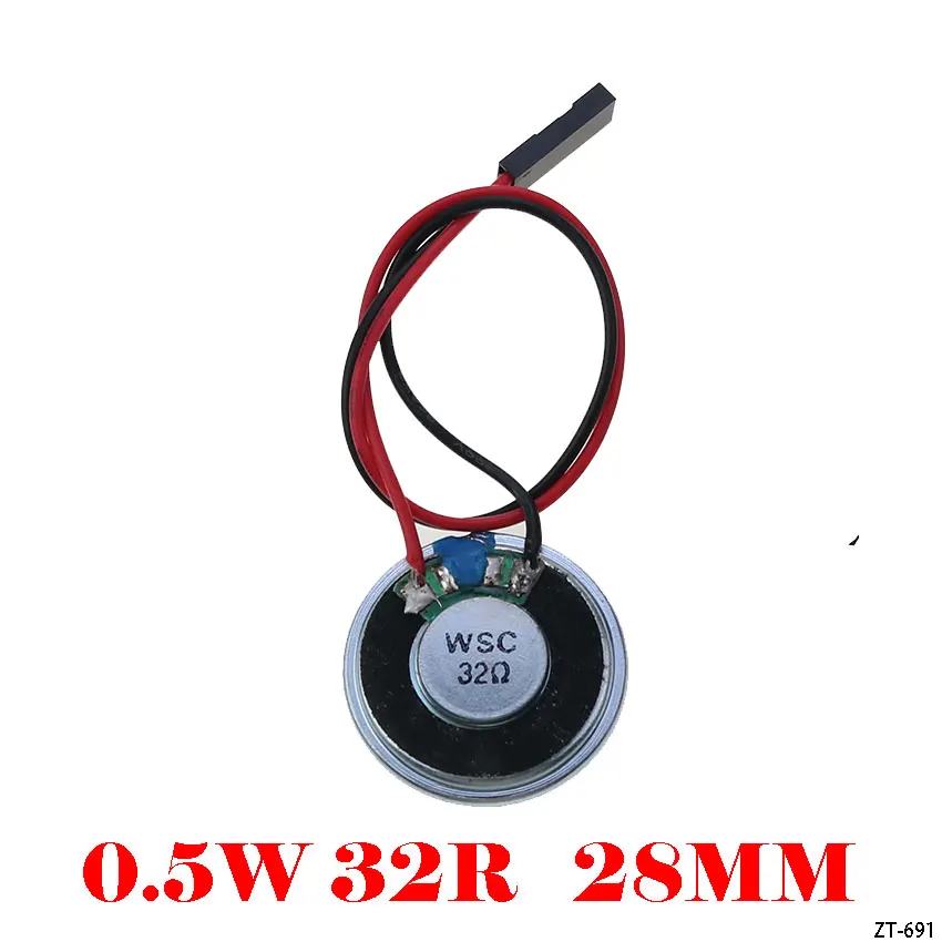 2piece  8 32 Ohms 8R 32R 0.5W 1W 2W Diameter 20 23 26 28 30 32 36 40 50 MM Ultra-thin Speaker W/  DuPont Line Terminal