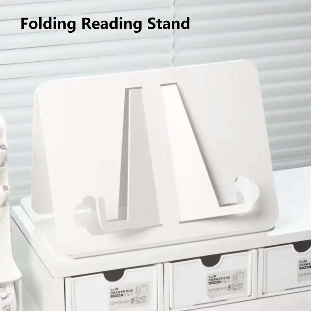 New Foldable Reading Rack Simple Multi-Function Folding Reading Stand Large Durable Recipe Bookshelf For Student Office Home