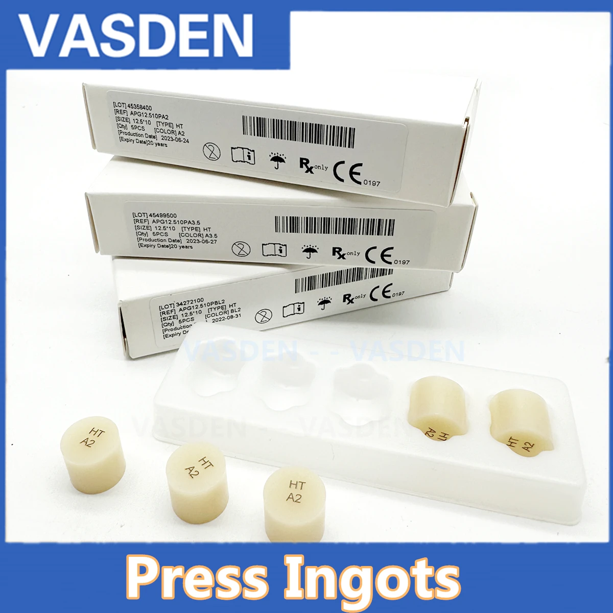 

5 Pieces/ 1 Box ADI LT HT Dental Lab CADCAM Glass Ceramic Emax Block Press Ingots