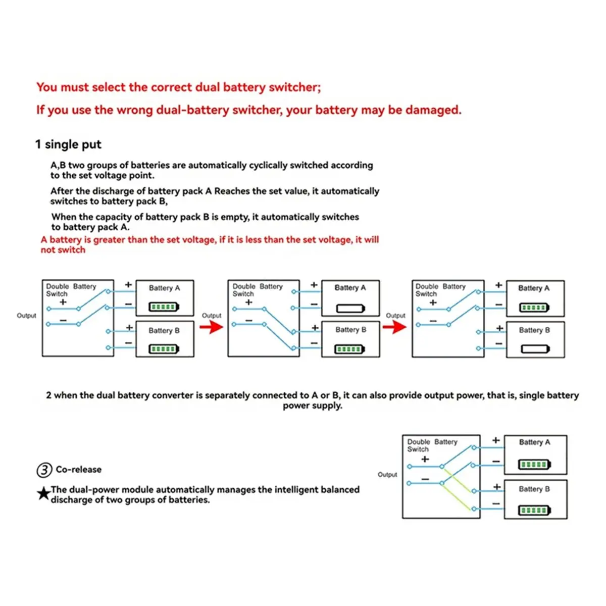 

Конвертер для двух аккумуляторов электровелосипеда AD10, 20-72В 60А, адаптер для одновременного подключения двух источников питания для электровелосипеда