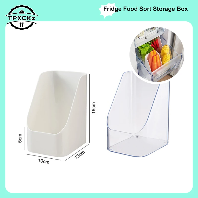 1pc Fridge Food Sort Storage Box Refrigerator Organizer Bins Transparent Seasoning Storage Box Kitchen Fridge Storage Organizer