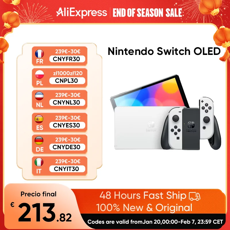 Nintendo Switch-consola OLED con pantalla de 7 pulgadas, consola ajustable de Audio mejorada, modo de TV estable, videojuego