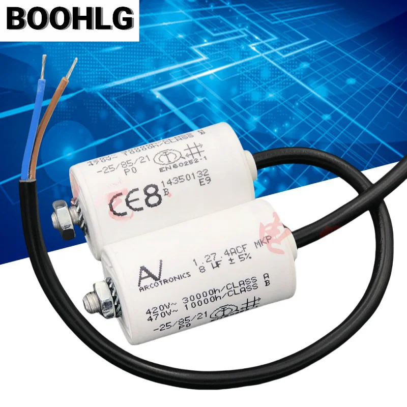 

1PCS ARCOTRONICS 8uF 1.27.4ACF 420V AV motor starting capacitor