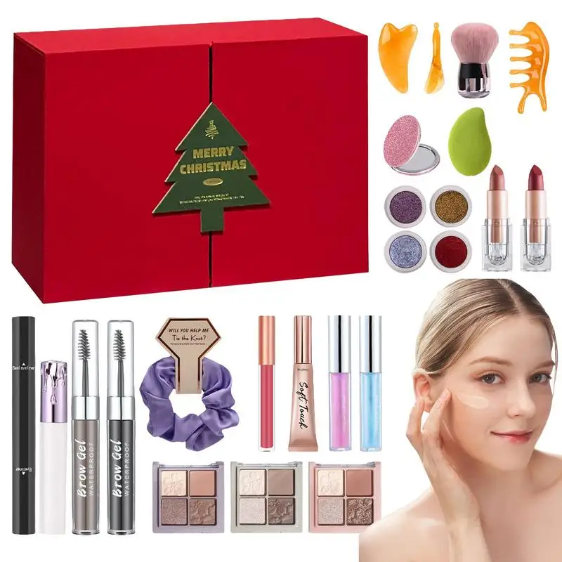 Advent Calendar Makeup 24-Day Holiday Advent Calendar Beauty Countdown Calendar For Women Teen Girls Trendy Stuff Unique Makeup