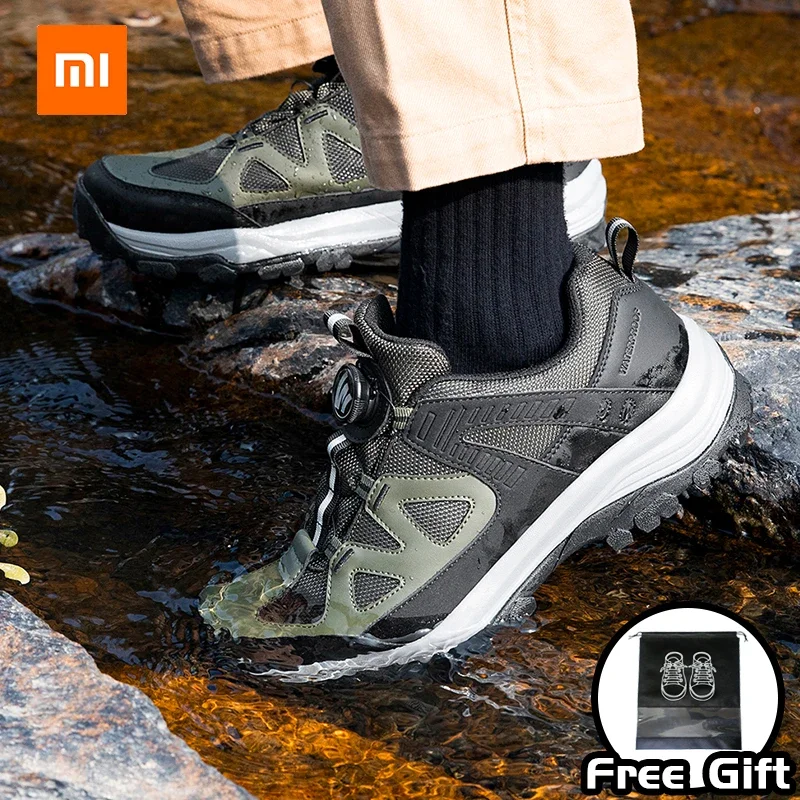 Xiaomi Walk Soul Outdoor Men's Waterproof Hiking Shoes Climbing Shoes Men's Shoes Rotating Button Anti-collision Toe Non-slip