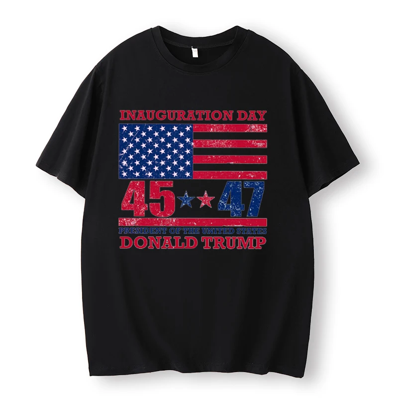 Trump Inauguration Day Oversized Shirt, Trump 47 Crew Neck T Shirt, Inauguration Day January 20, 2025,45 47 Presidential T Shirt