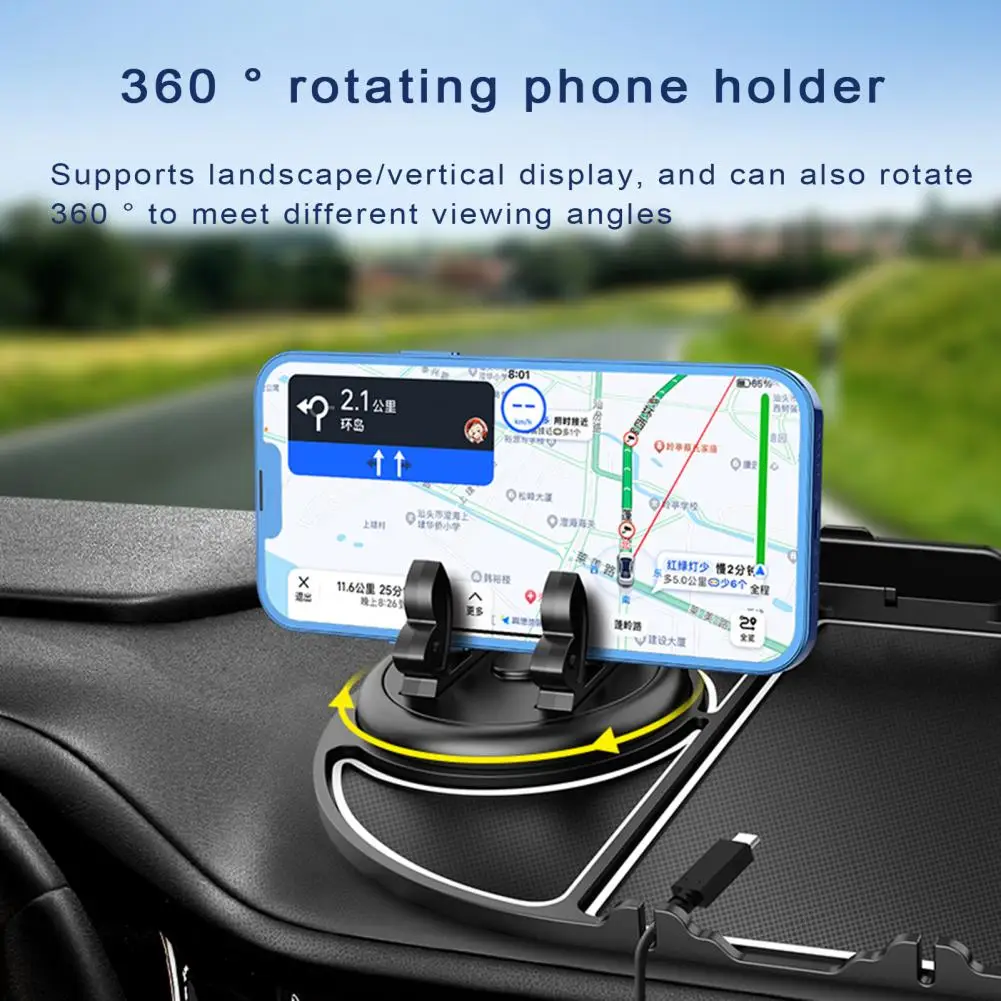 Alfombrilla antideslizante para coche, soporte giratorio para teléfono con número de estacionamiento, alfombrilla antideslizante para salpicadero de coche, Universal, Suv, camión, vehículo