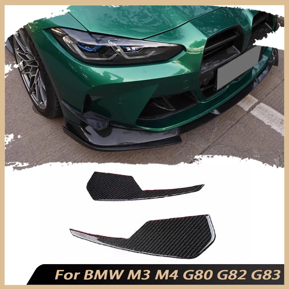 

Carbon Fiber Air Vent Car Body Kits Accessories Front Bumper Splitters Apron Canards For BMW M3 M4 G80 G82 G83 2021+ FRP