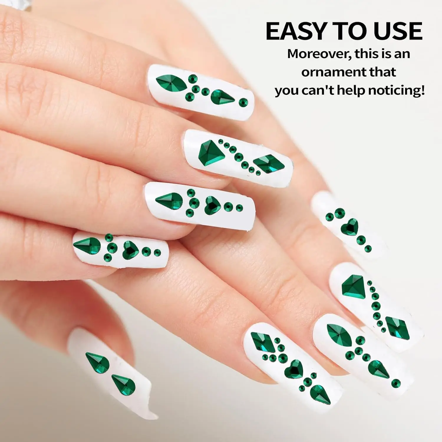 2 boîtes de strass 3D pour Nail Art, forme mixte, rouge, vert, verre à dos plat, décoration d'ongles, nouvel an, vacances, bijoux pour ongles