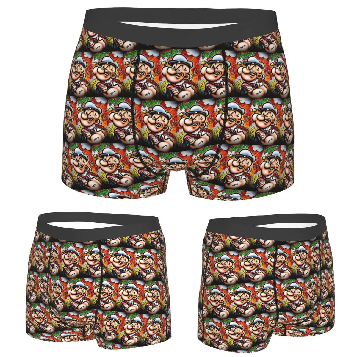 

Boxer Underpants Shorts Popeye The Sailor Man Panties Men's Ventilate Underwear for Homme Man Boyfriend Gift