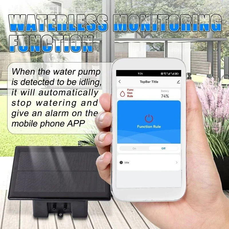 WIFI Solar Automatische Watering Machine Kit Mobiele App Afstandsbediening Home Smart Watering Device Irrigatie Druppelirrigatie Kit