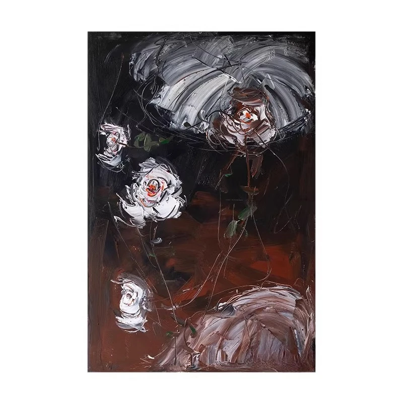 

Pure hand-painted neoclassical flower living room art oil painting