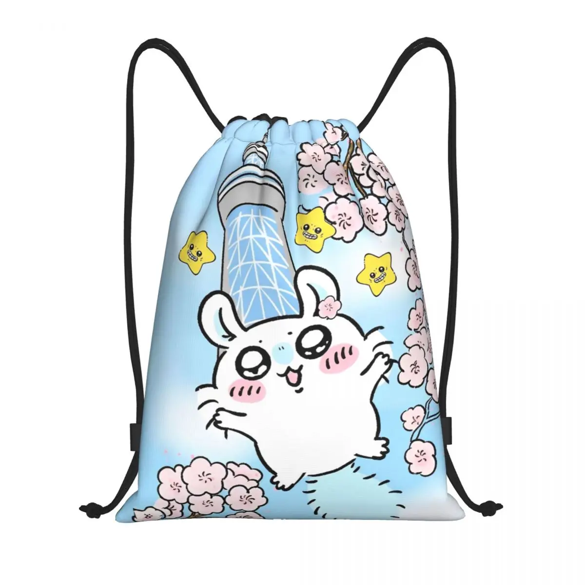 

Cute Cartoon Chiikawa Drawstring Backpack Sports Gym Bag String Sackpack for Hiking