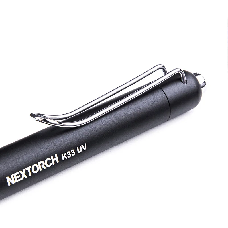 Nextorch K33UV Dual-gear UV LED Penlight, 365nm Wavelength, 1300mW, Detection for Fluorescence / Counterfeit, Exquisitely Small