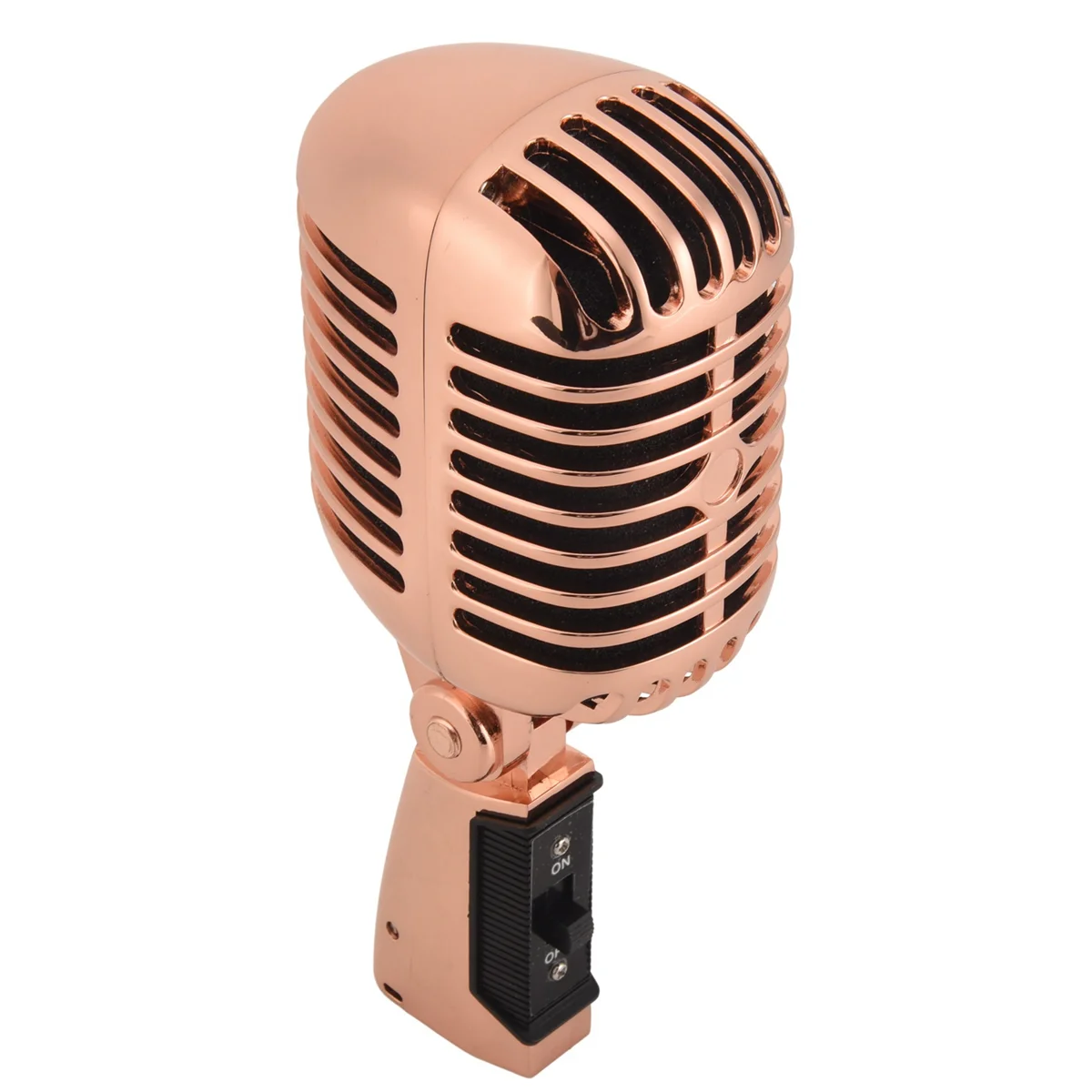 

Professional Wired Vintage Classic Microphone Dynamic Vocal Mic Microphone for Live Performance Karaoke(Rose Gold)