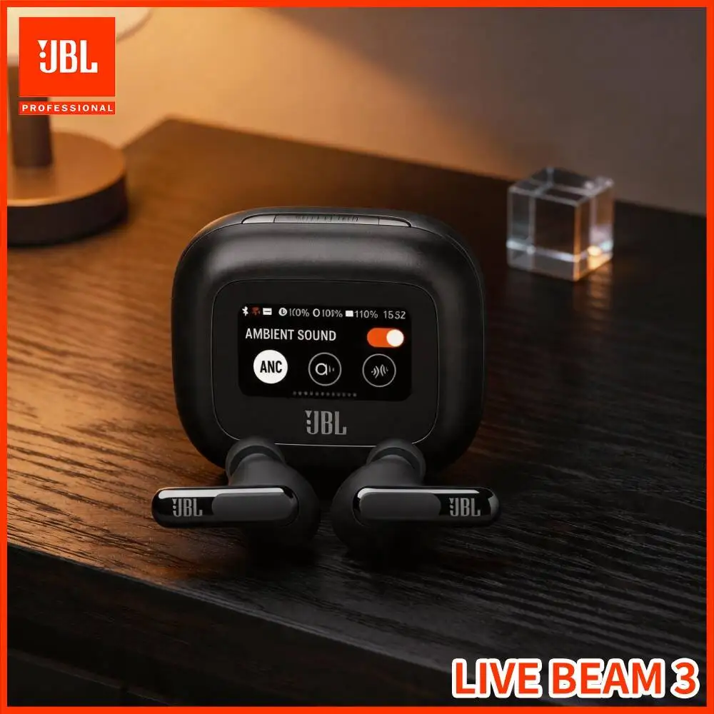 JBL LIVE BEAM3 Wireless True Adaptive ANC Earbuds Bluetooth5.3 10mm Dynamic Driver 6‑Mics ENC Call Daily‑Use Outdoor Headphones