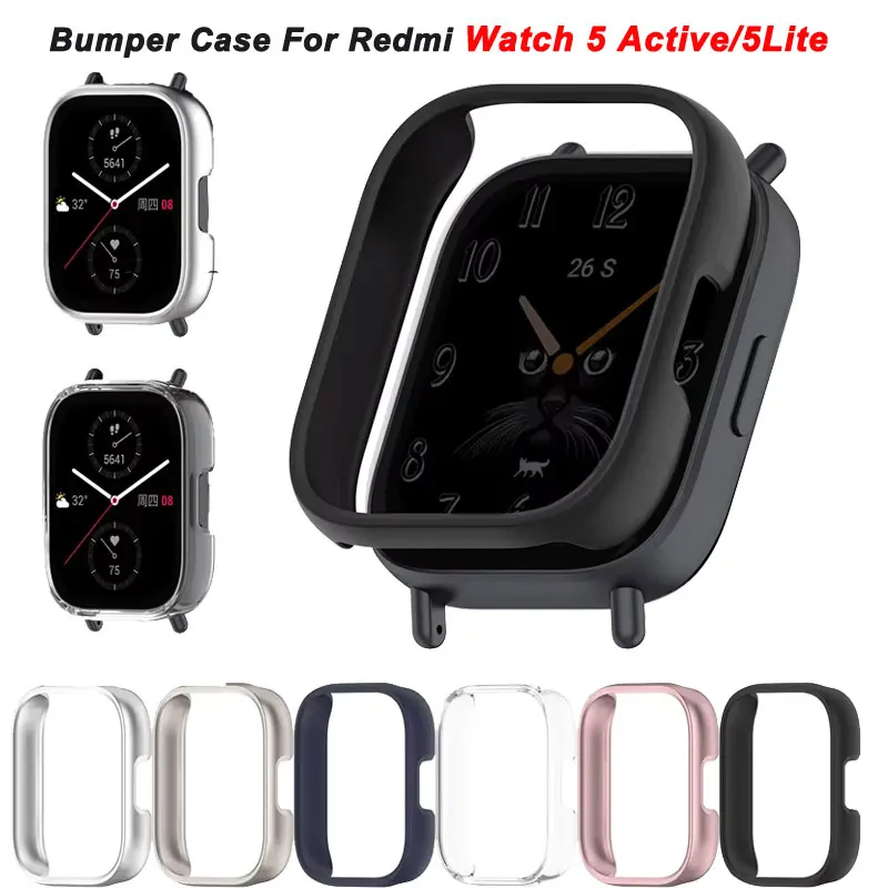 PC Case for Xiaomi Redmi Watch 5 Active Matte Cover Protective Hollow Bumper Shell for Redmi Watch 5 Lite Smartwatch Accessories
