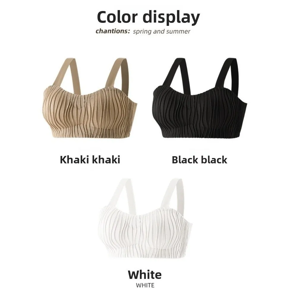 Reggiseno a forma di onda senza fili con scollo a V profondo Reggiseno anti-cedimento aderente per le donne Lingerie Seni raccolti Intimo push up