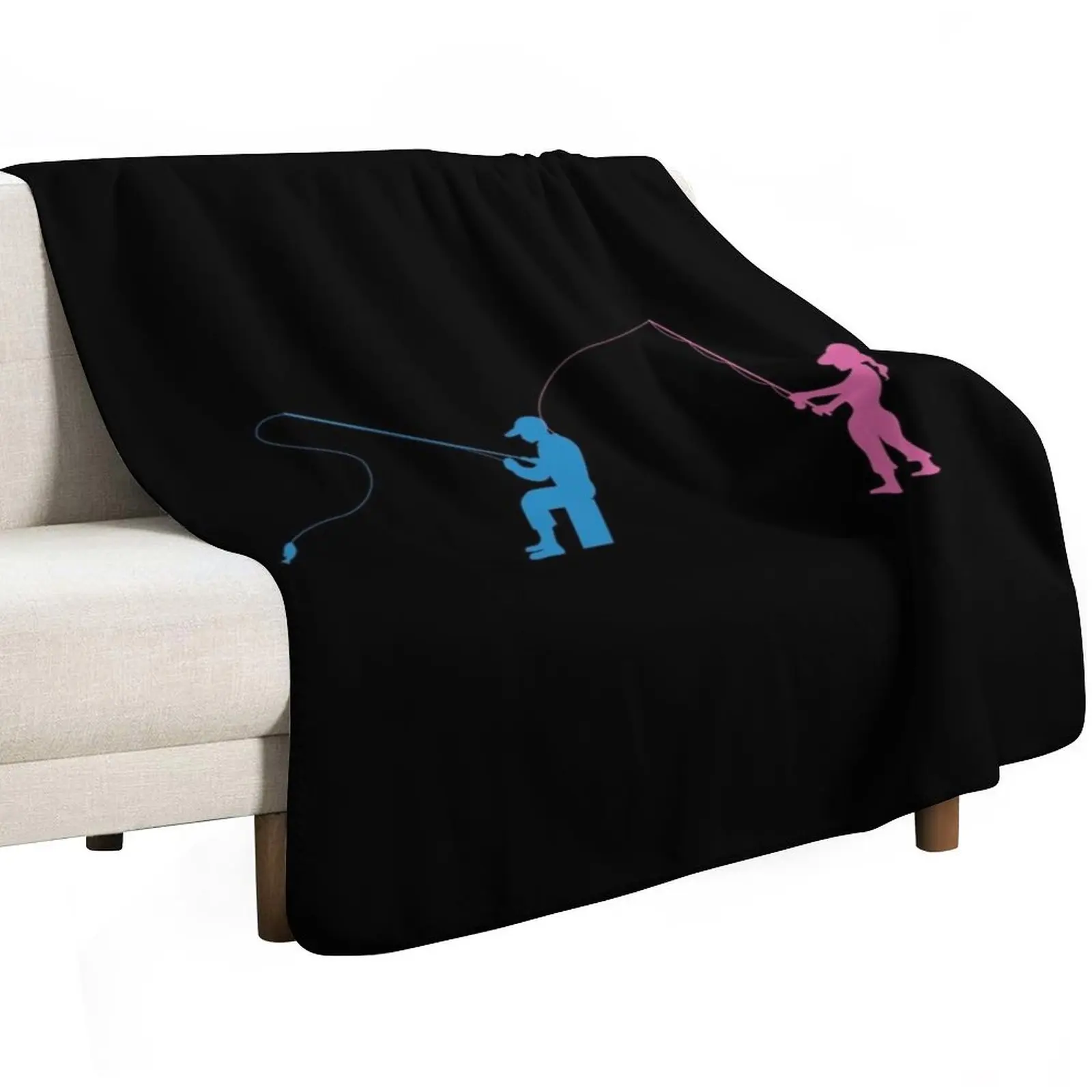 Fishing Couples Love Angling Fishermen Fish Gift Throw Blanket Polar Beautifuls Moving Cute Plaid Luxury Designer Blankets