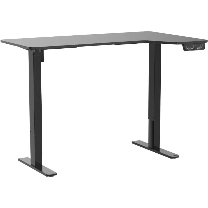 Altura ajustável Elétrica Standing Desk, Sit-Stand Desk com gancho, Mobiliário de escritório, Adequado para Sala e Quarto