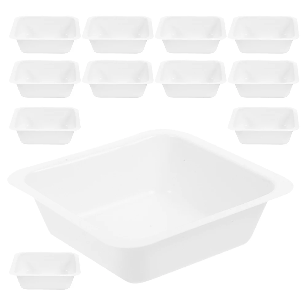 

12 Pcs Plastic Weighing Dish Lab Dishes Laboratory Balance Square Sample Containers Anti- Static Platet