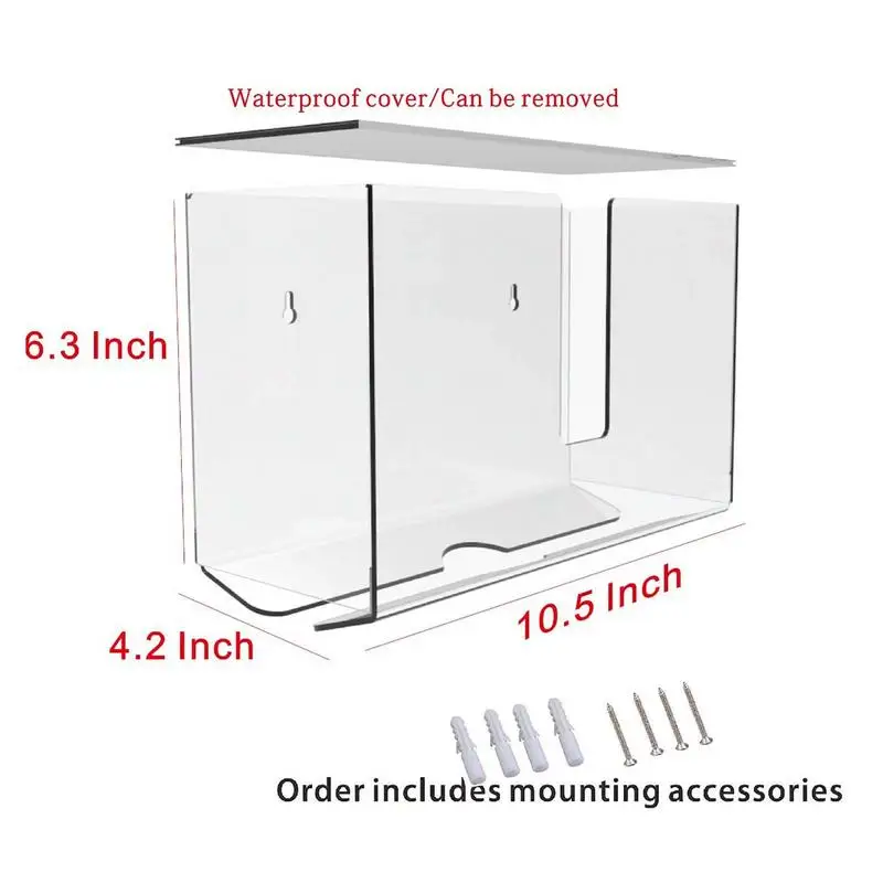 Wall-Mounted Paper Towel Dispenser Clear Multifold Tissue Holder Fold N Fold Z Fold Toilet Paper Perforated Hanger