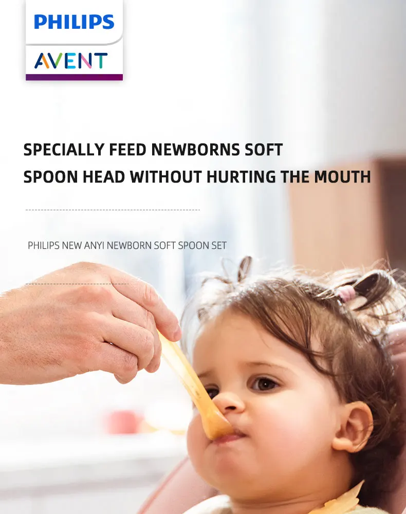 

PHILIPS AVENT Baby Silicone Feeding Spoon – Soft Safe for Complementary Food Water & Medicine – Gentle on Oral Cavity