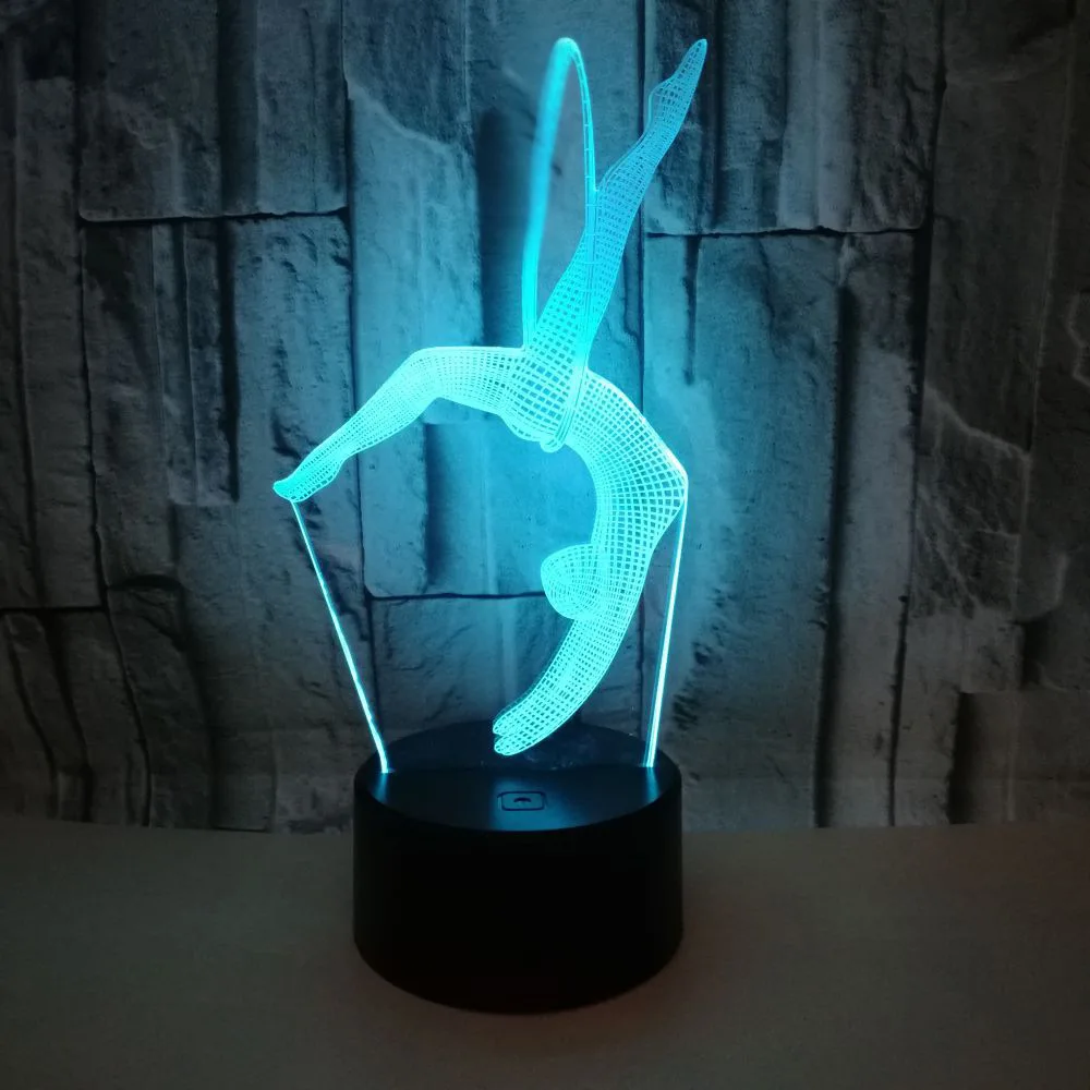 New Gymnastics 3d Night Light Gifts Creative 3d Table Lamps For Living Lighting Decorative Novel Creative Touch Desk Lamp