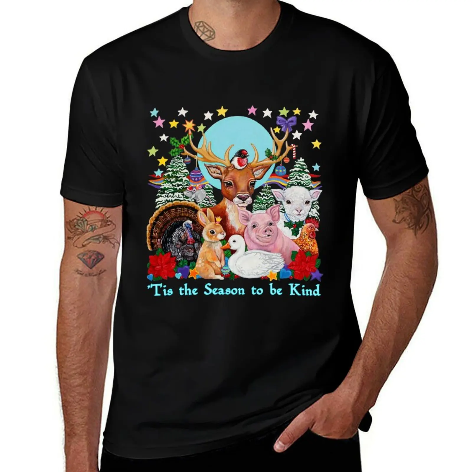 Tis the Season to be Kind - Christmas kindness message T-Shirt Sun Protective Outdoor Tee Top T-Shirt