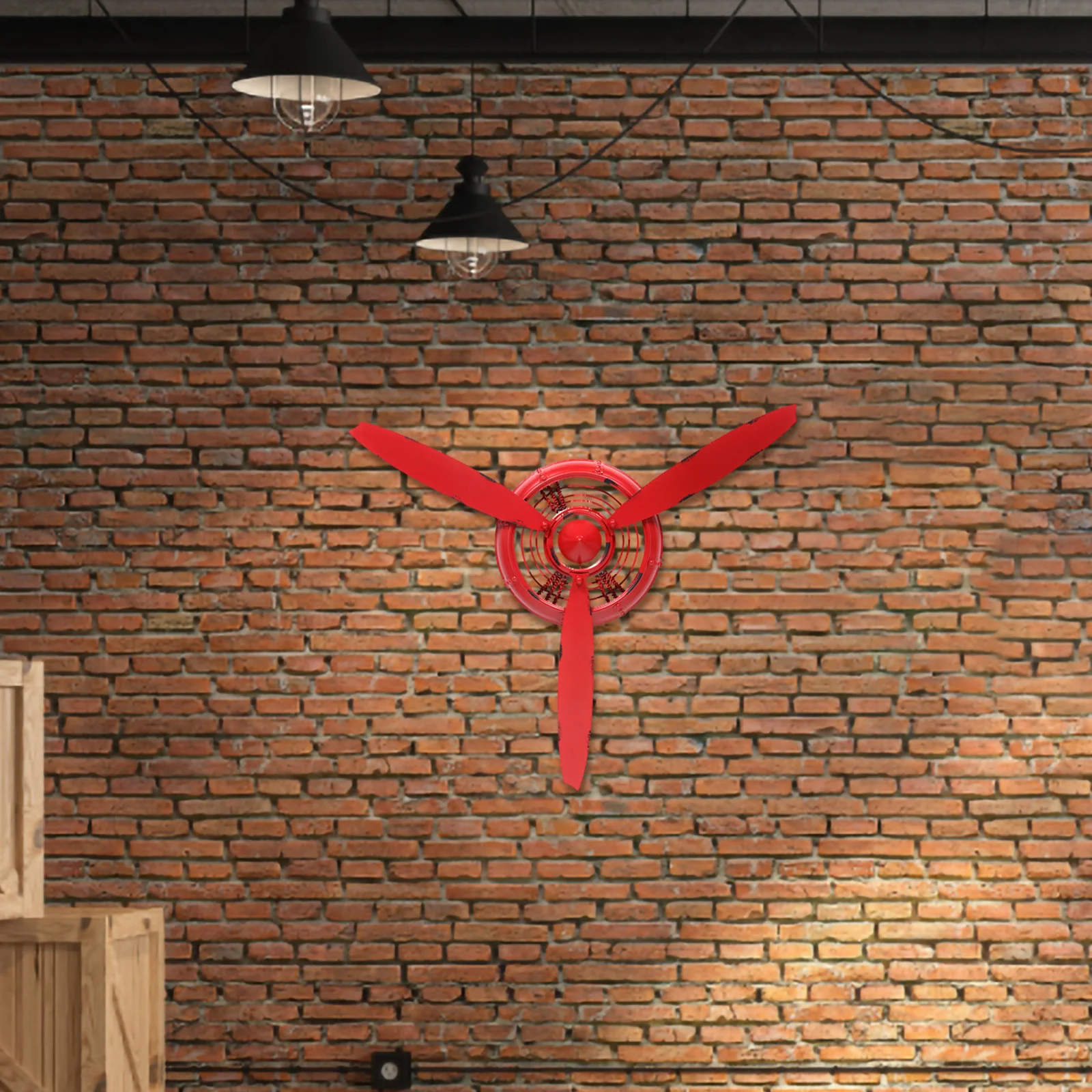 

Vintage Industrial Style Wall Hanging Propeller Metal Wrought Iron Airplane Wall Art Decor Nautical Bathroom Decor