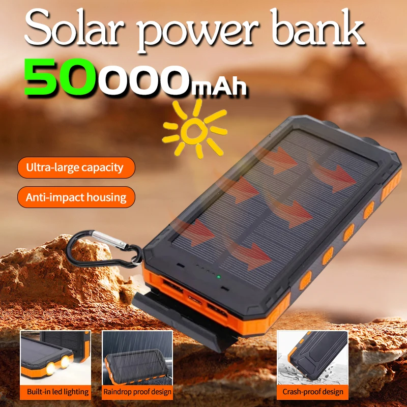 

200000mAh Camping specific power bank lighting Charger Solar Power Bank Portable Charger for iPhone Samsung power bank Xiaomi