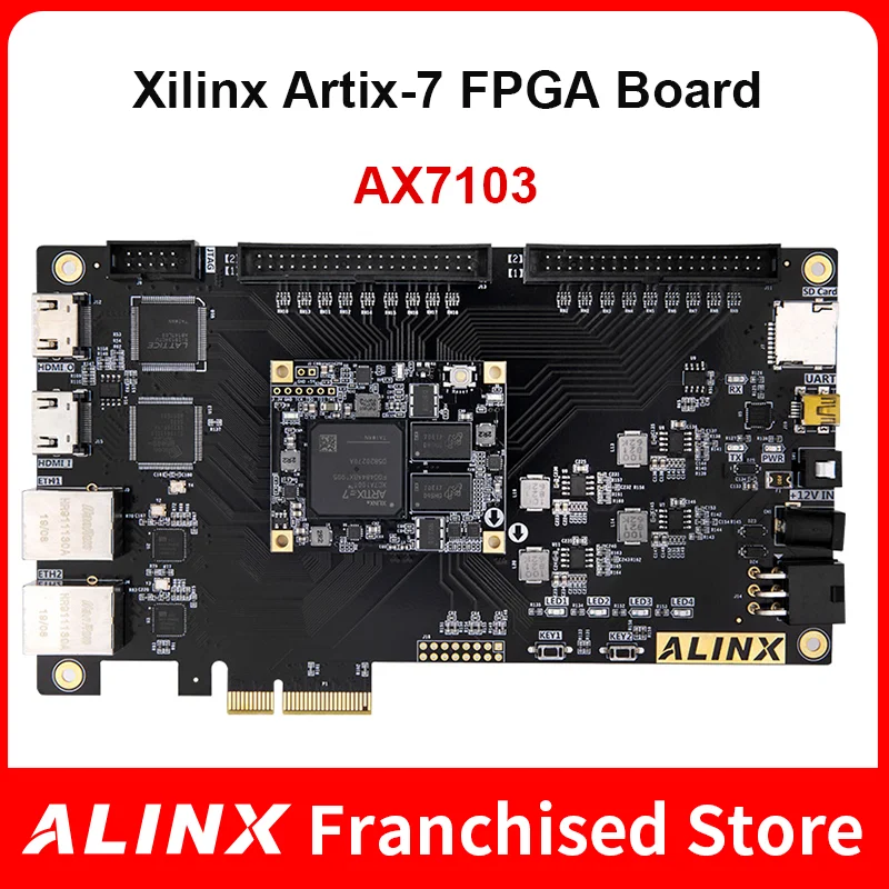 

ALINX AX7103: XILINX Artix-7 XC7A100T FPGA Development Board A7 SoMs PCIe Accelerator Card