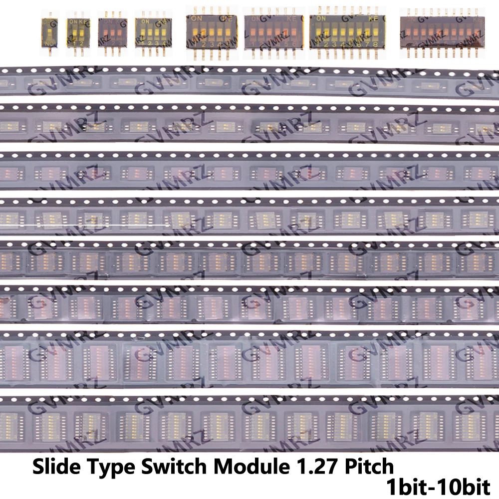 5PCS Slide Type Switch Module 6 7 8 10PIN 1.27 Pitch Toggle Switch Snap Switch DIP DIP Switch Connector  1 2 3 4 5PIN