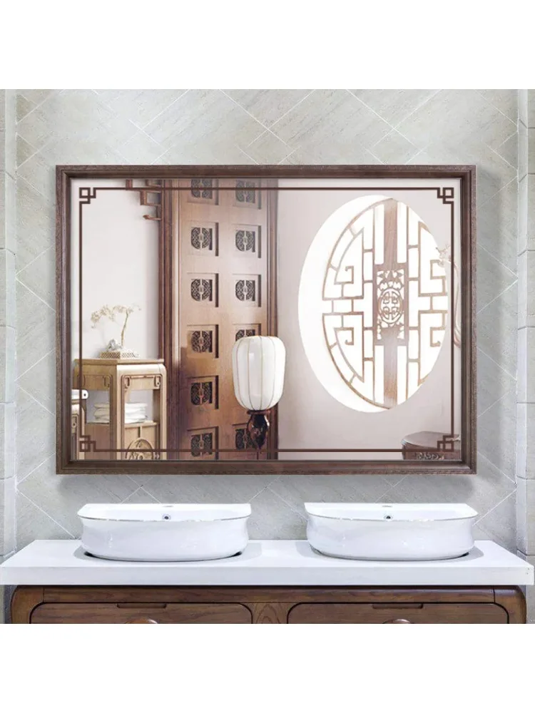 Wall mounted makeup mirror, rectangular display, large mirror, bathroom accessories