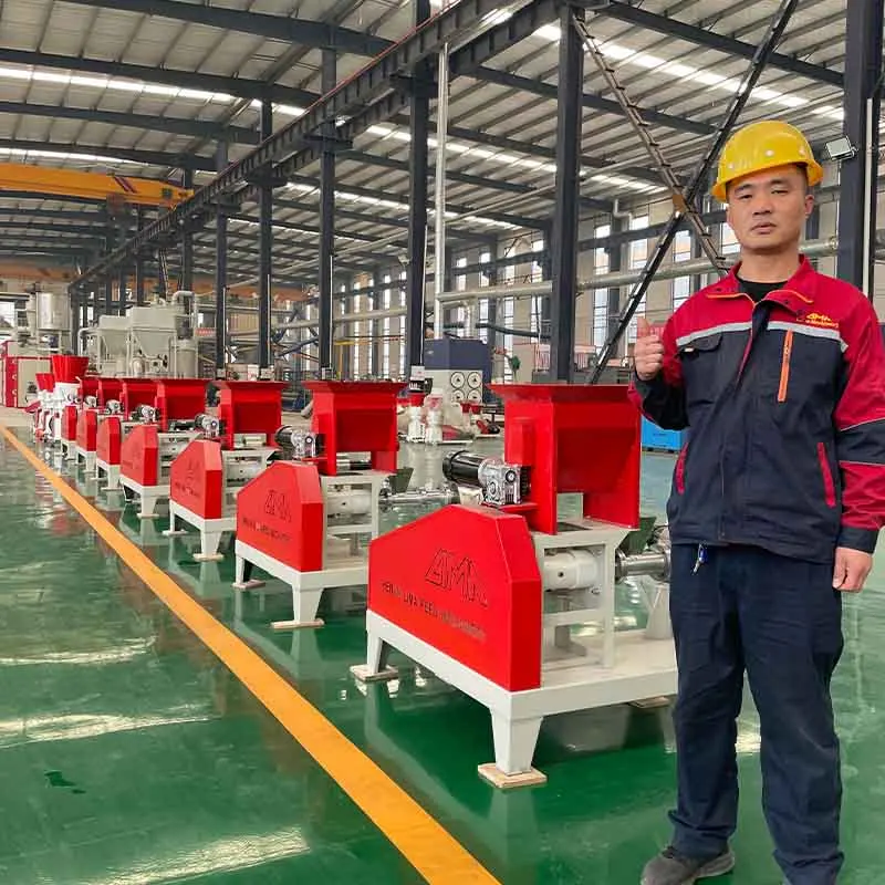 آلة بثق أعلاف الأسماك الكاملة - خط إنتاج لصنع كريات طعام الأسماك العائمة والغرق