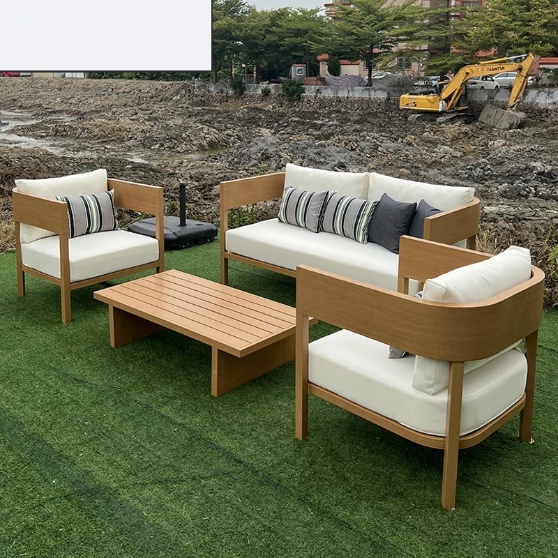 

Открытый двор, сад, диван для отдыха на открытом воздухе, креативный дизайн из искусственного дерева для отеля B & B, водонепроницаемый и солнцезащитный крем