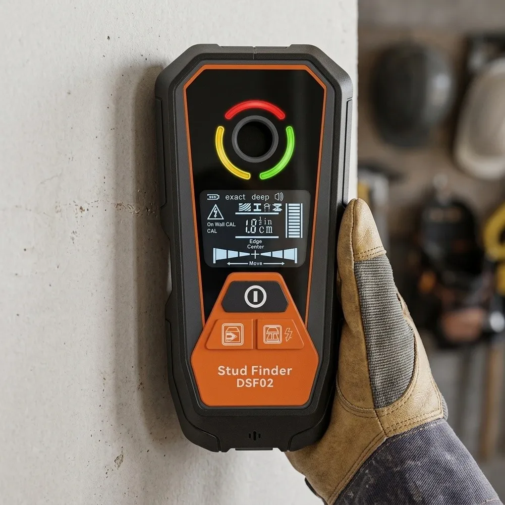 DSF02 6-In-1 Handheld Wall Locator Metal Plank Position Finder Concealed Cable Check For Home Renovation Drilling Safety Hand