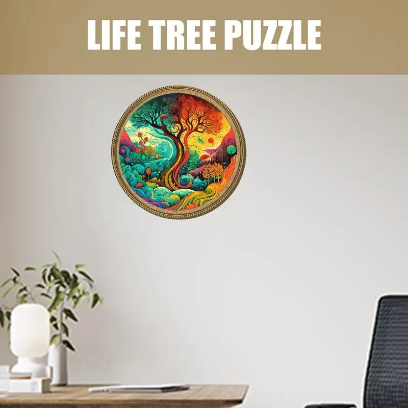 Irregular Wooden Tree Life Jigsaw Puzzles para adultos, desafiador, jogo familiar, Play Collection