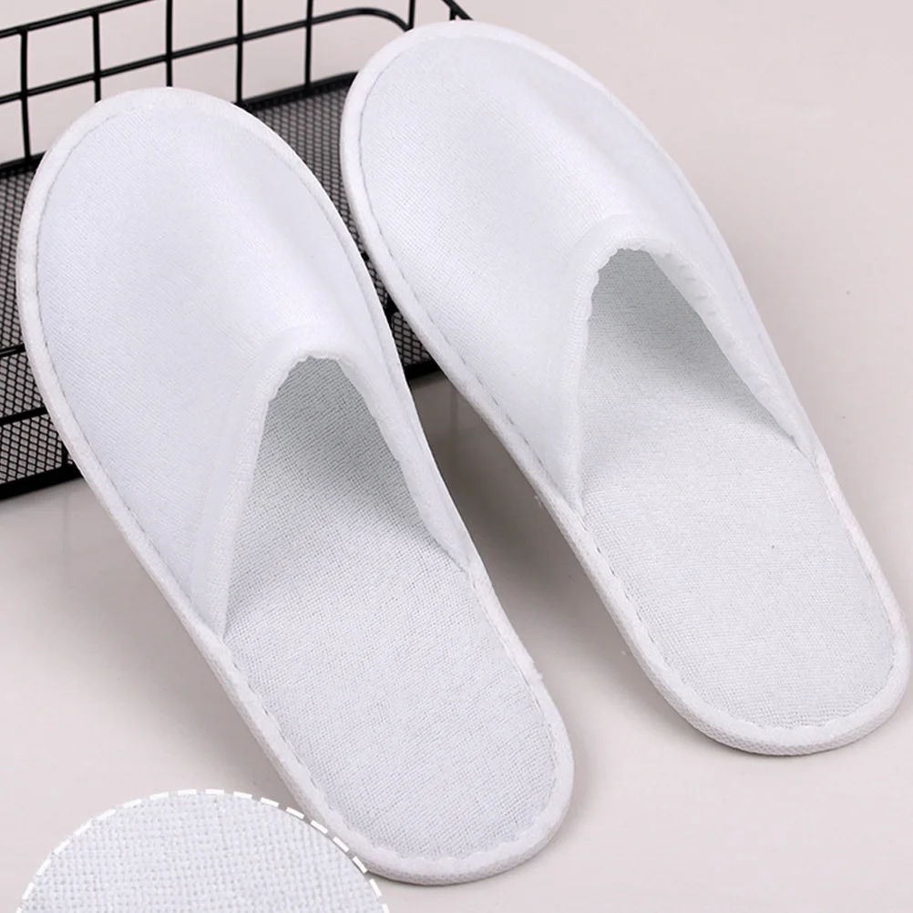 

10 Pairs Disposable Slippers Hotel Spa for Men Bulk Guests Fabric Women Cotton Nonslip Miss