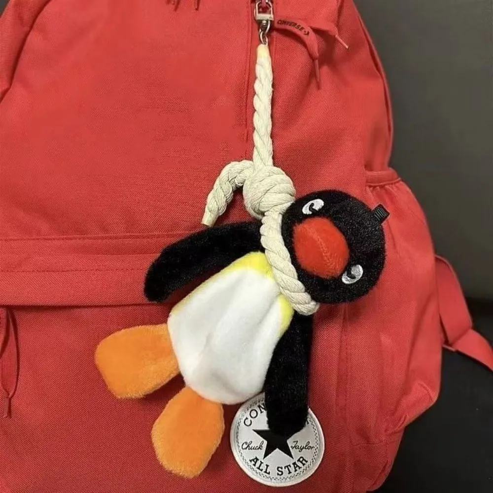 Funny Penguin Doll Keychain Cartoon Penguin Plush Toy Pendant Kawaii Women Bag Accessories Creative Stuffed Animal Doll Keychain