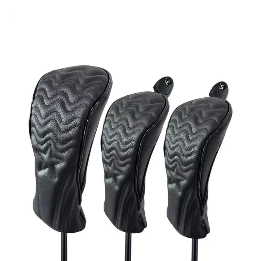 

PU Leather Golf Wood Cover Waterproof Mallet Putter Golf Headcover Dustfroof Hybrid Golf Club Protector Driver Fairway