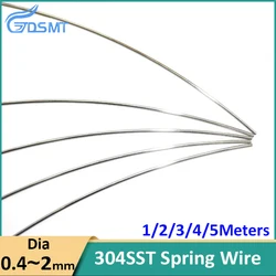 1/2/3/4/5Meters A2/304 Stainless Steel Spring Steel Wire CS 0.4/0.5/0.6/0.7/0.8/1/1.2/1.3/1.5/1.8/2mm