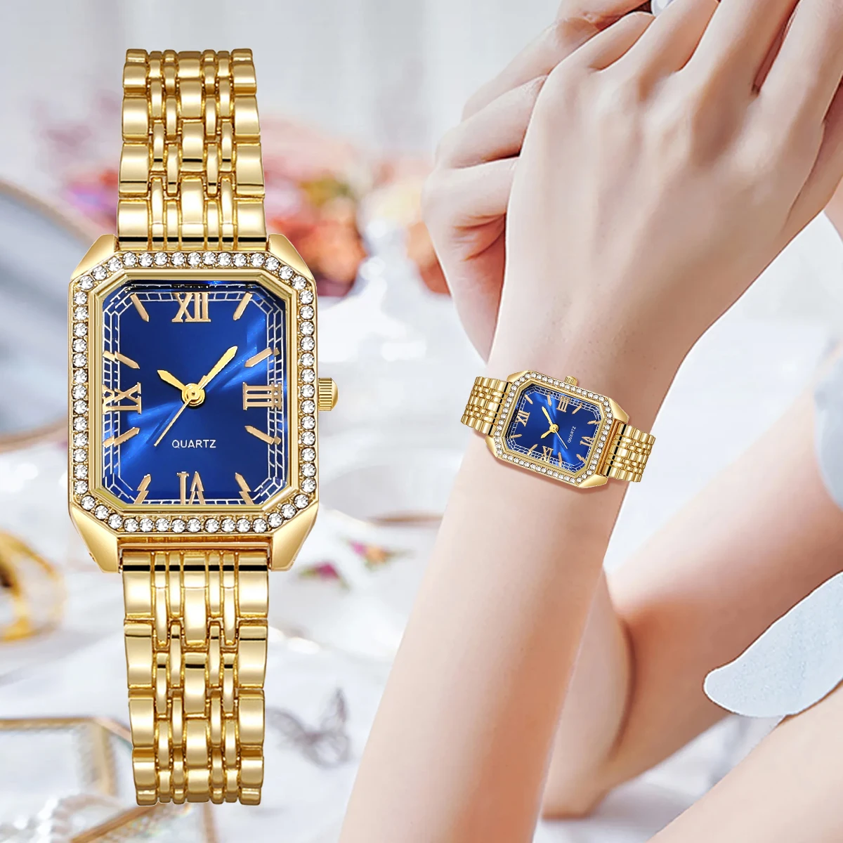 ساعة كوارتز جديدة وسيم وعصرية للزوجين، مجموعة أزياء من خليط معدني للارتداء اليومي وحفلات أعياد الميلاد وعيد الميلاد وعيد الميلاد