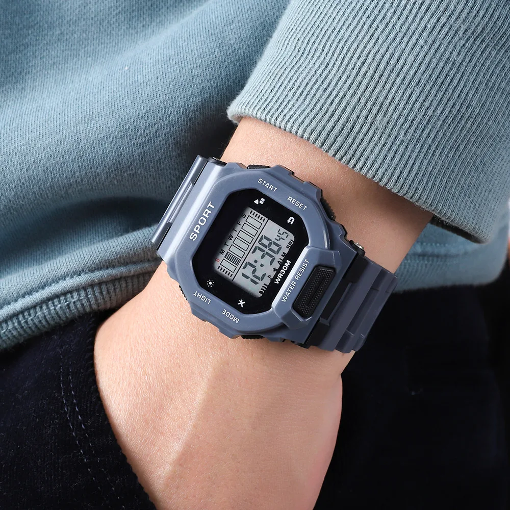 

Мужские и женские спортивные часы, многофункциональные военные цифровые часы, водонепроницаемые электронные наручные часы Fitenss для студентов