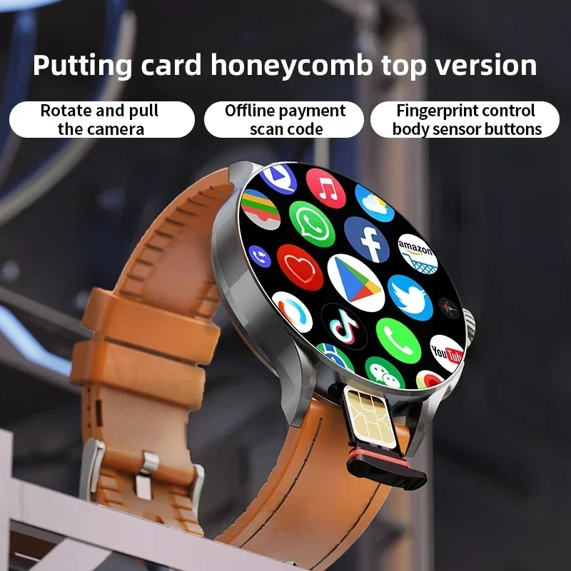 GT200 Android Smartwatch 1.95inch Amoled Screen 750*750 Screen 4GB+32GB GPS WIFI Video Call 8MP Camera Smartwatch 4G SIM view 2