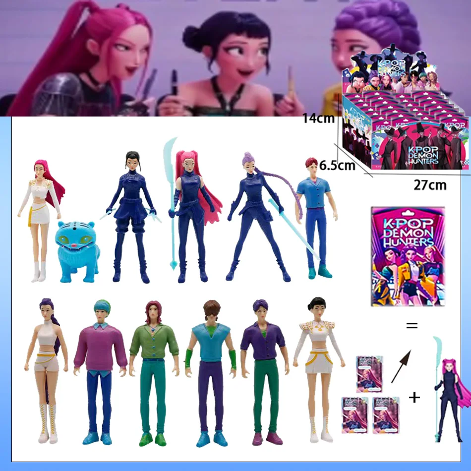 

Аниме Kpop Demon Hunt, фигурка тигра, слепая коробка, серия украшений для стола, игрушки, статуи, украшение для Хэллоуина, Рождества, подарки для детей