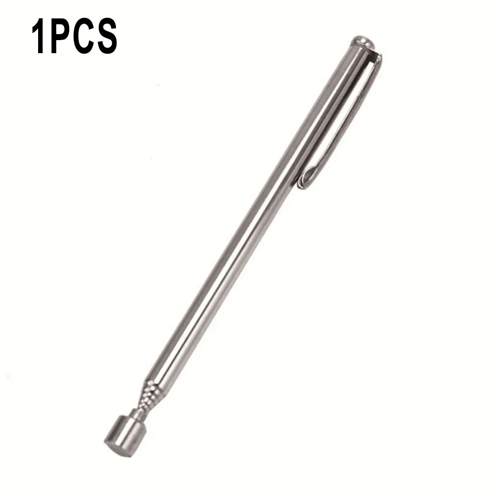 Pocket Clip Strong Magnetic Pickup 1.5LB 12.5-65CM Long Retractable Rod Tool Silver Stick Extending Telescopic